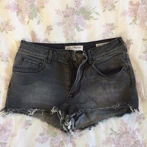 Bullhead high rise jean shorts